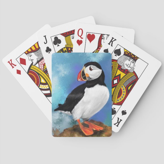 Poker-kort för puffin casinokort (Baksidan)