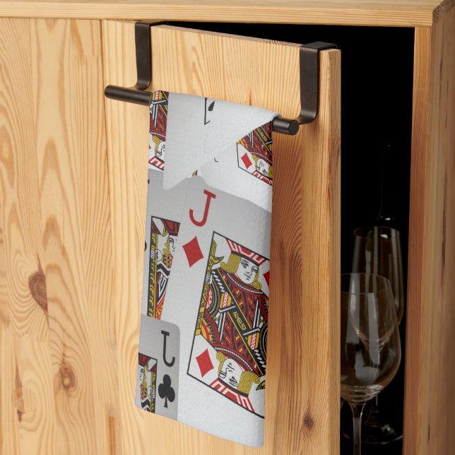 Poker-kort Jackar med lager, Kökshandduk (Thirds Fold)