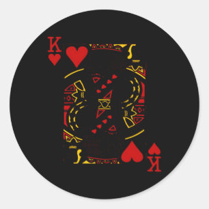 Poker-kort Kung om han Runt Klistermärke