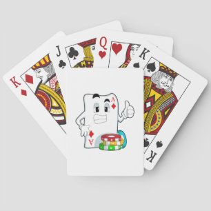 Poker-kort med Poker chip Casinokort