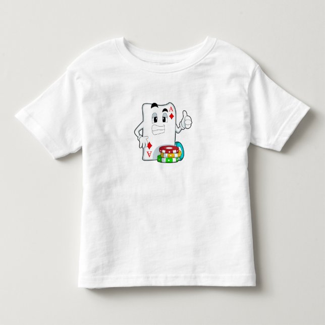 Poker-kort med Poker chip T Shirt (Framsida)