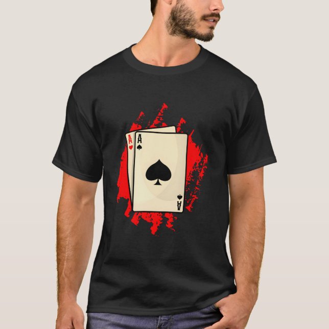 Poker-kort Pocket Rocket Poker Poker Player T Shirt (Framsida)