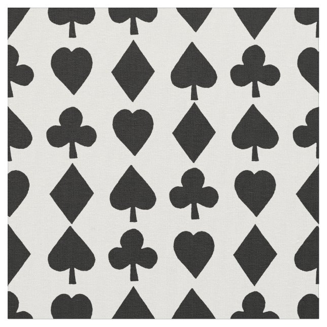 Poker Kostym Black & White Poker Thed Mönster Tyg (Närbild)