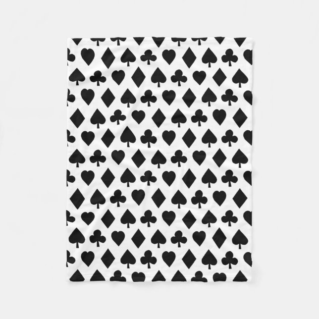 Poker Kostym Mönster ANPASSNINGSBAR BACKGROUND FÄR Fleecefilt (Framsidan)