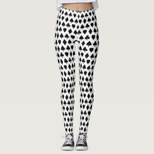 Poker Kostym Mönster ANPASSNINGSBAR BAKGRUND FÄR Leggings