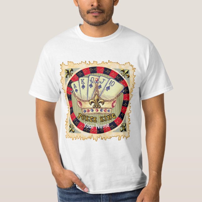 Poker kungen  t shirt (Framsida)