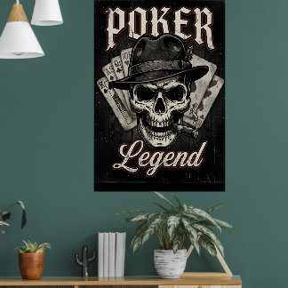 Poker Legend Funny Shirt I Love Poker Texas Holdem Poster