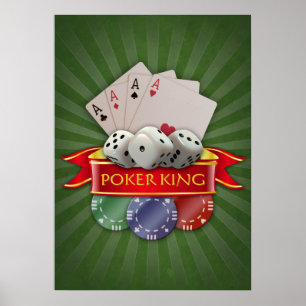 Poker Mania - Cards, Dices, Chip Poster
