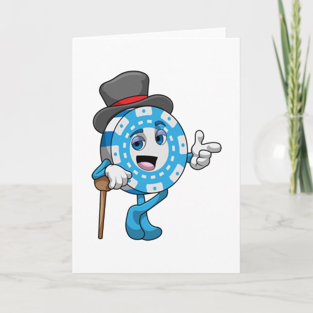 Poker med poker marker kort (Framsida)