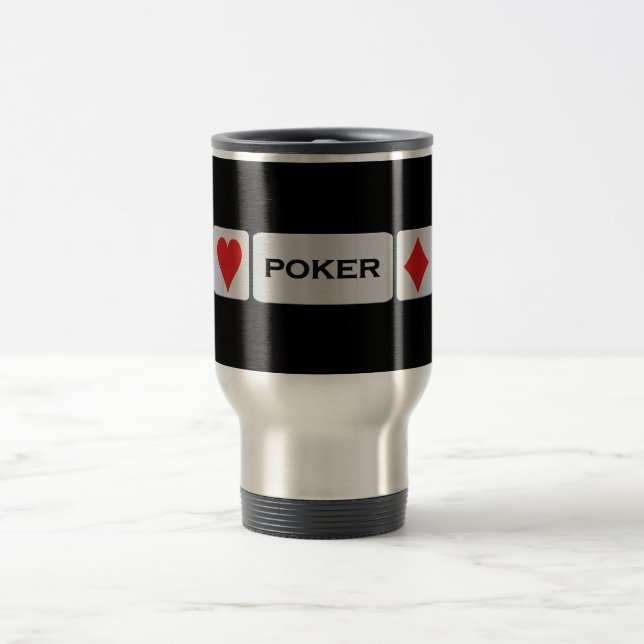 Poker mugg - välj stil & färg (Center)