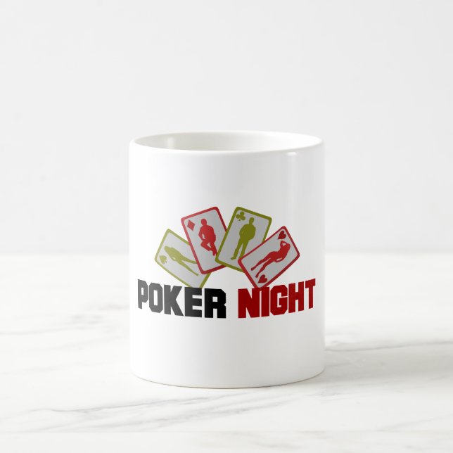 Poker Natt med uppspelningskort Kaffemugg (Center)