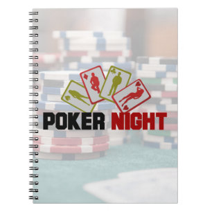 Poker Natt med uppspelningskort och Poker Chip Anteckningsbok