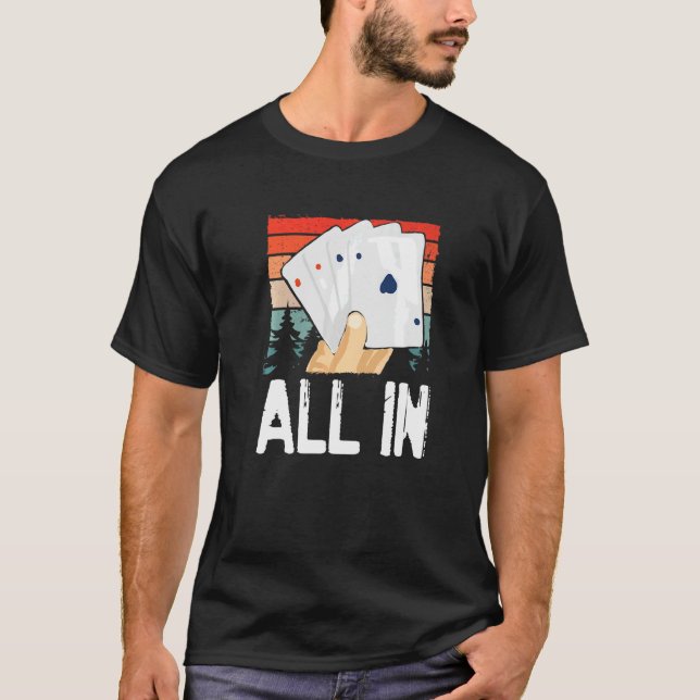 Poker Night Casino Home Roligt Big Stakes Texas T Shirt (Framsida)