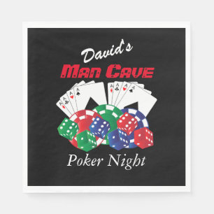 Poker Night på Man Cave Anpassa Pappersservett