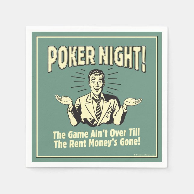 Poker Night! Spelet är inte över Pappersservett (Framsidan)