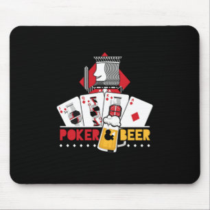Poker och Beer Kung Tiles Casino Poker Player Gift Musmatta