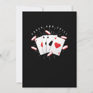 Poker Och Chill Spelkort Kasino Spelande Present Inbjudningar