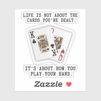 Poker-offert för inspirerande uppspelningskort klistermärken