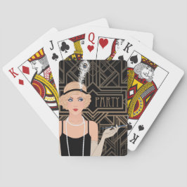 Poker Party Art Deco Casinokort