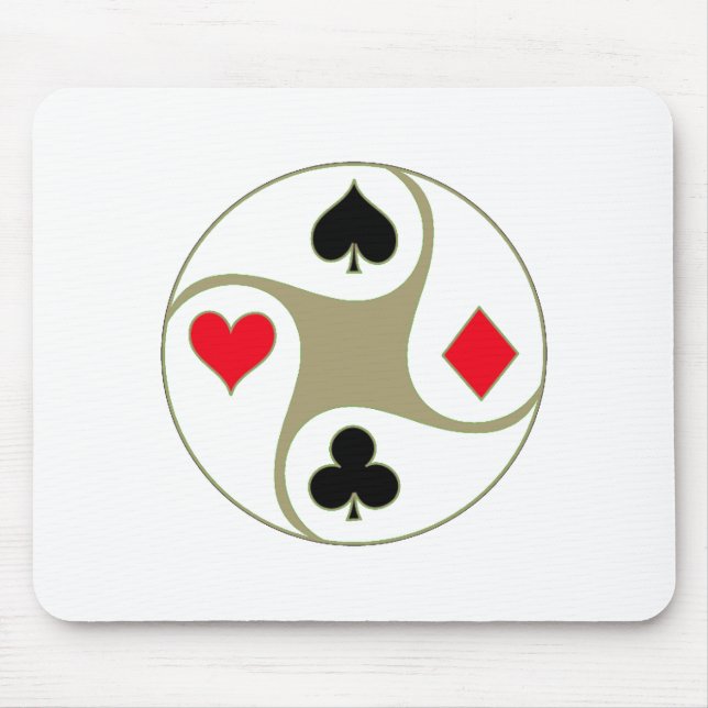 Poker passar Mousepad Musmatta (Framsidan)