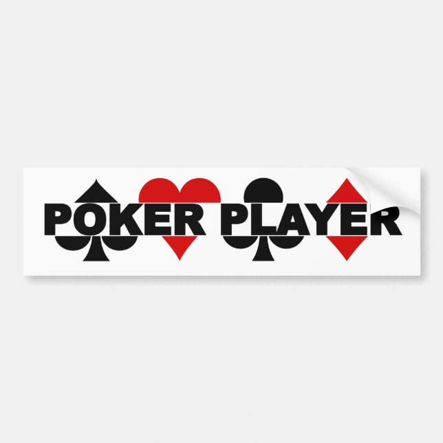 Poker Player-bildekal Bildekal (Framsidan)