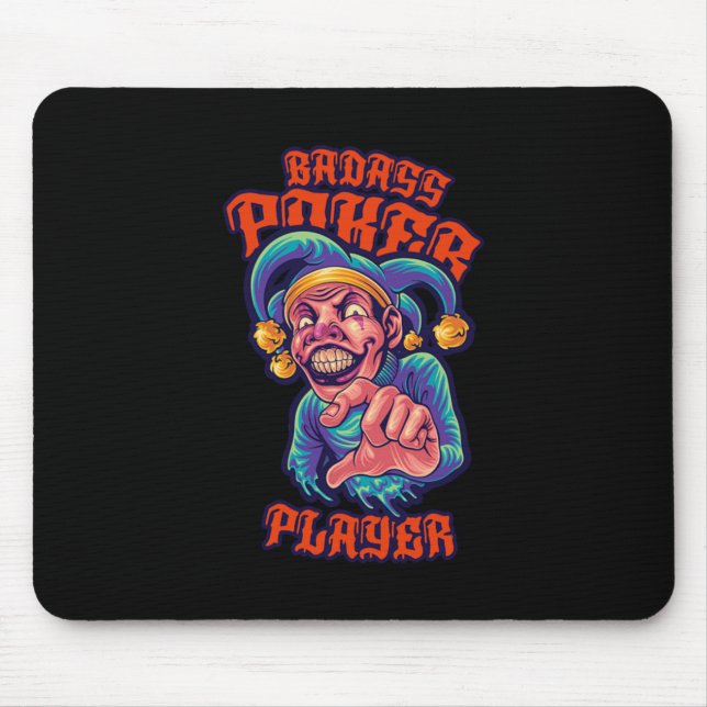 Poker Player Jester Casino Gambling Cards Gift Musmatta (Framsidan)