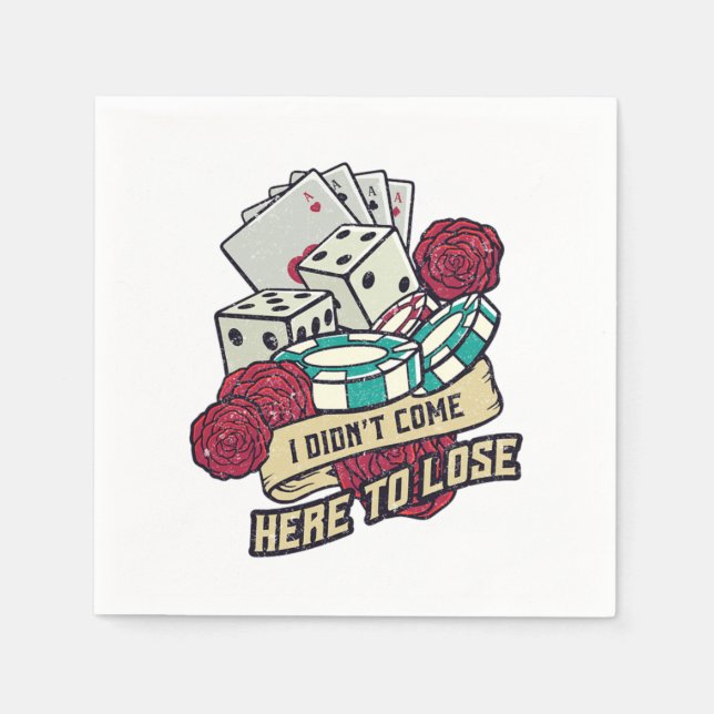 Poker Player Lose Casino Gambling Cards Spelare Gi Pappersservett (Framsidan)