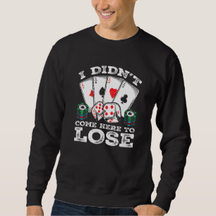 Poker Player Quote Texas Holdem Spelare Humor Prem Lång Ärmad Tröja