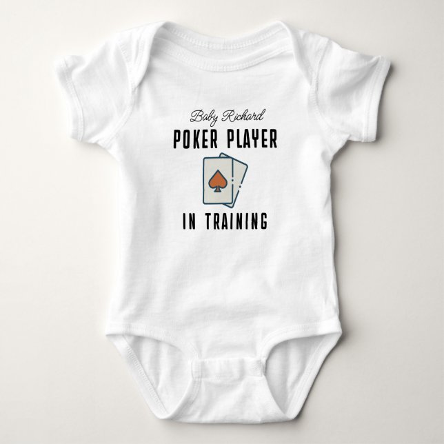 Poker Player-spelare i anpassningsbar i Baby T Shirt (Framsida)
