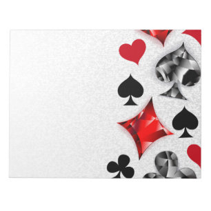 Poker Player Spelare spelar kort Kostym Las Vegas Anteckningsblock