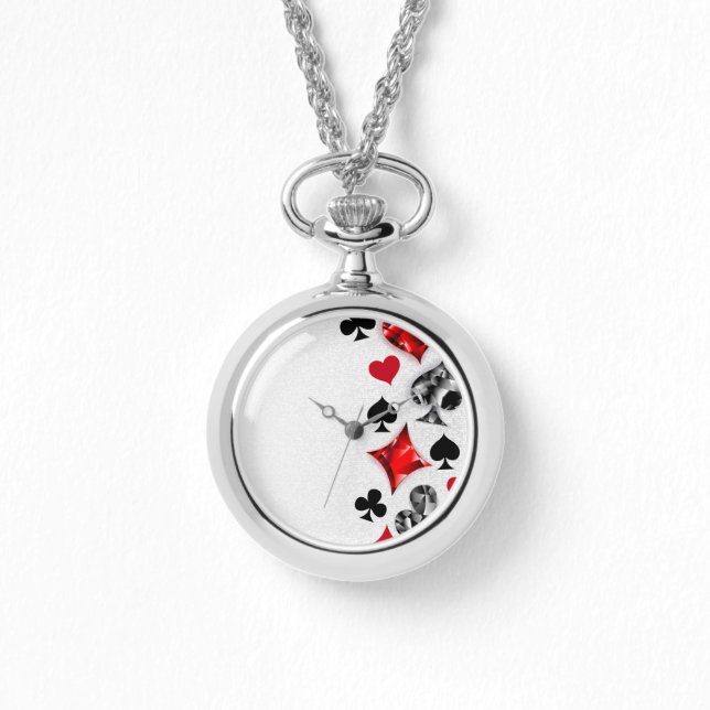 Poker Player Spelare spelar kort Kostym Las Vegas Armbandsur (Framsida)