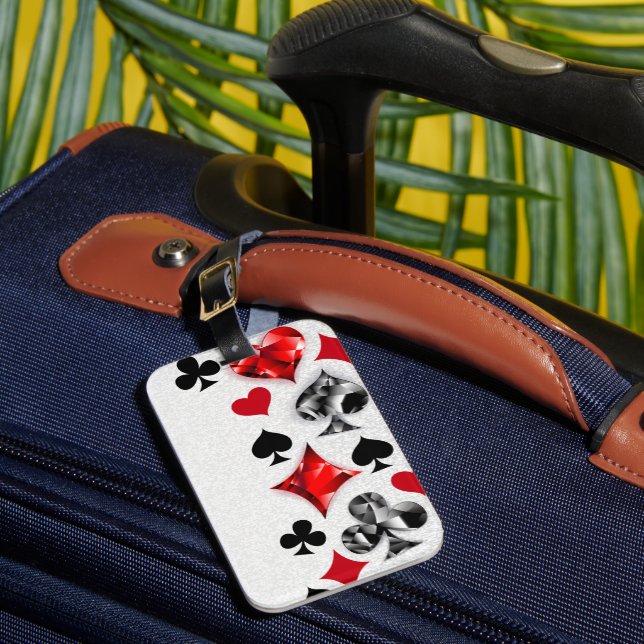Poker Player Spelare spelar kort Kostym Las Vegas Bagagebricka (Framsida Insitu 1)