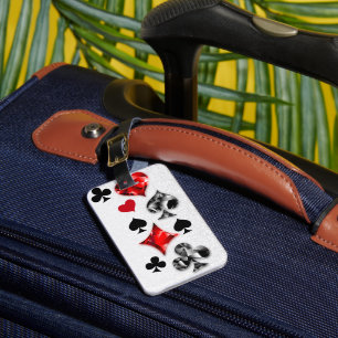 Poker Player Spelare spelar kort Kostym Las Vegas Bagagebricka