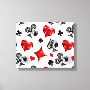 Poker Player Spelare spelar kort Kostym Las Vegas Canvastryck