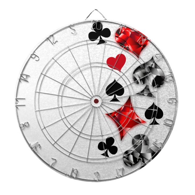 Poker Player Spelare spelar kort Kostym Las Vegas Darttavla (Framsidan)
