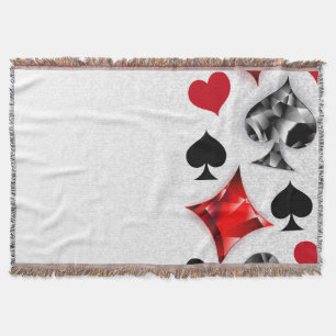 Poker Player Spelare spelar kort Kostym Las Vegas Filt