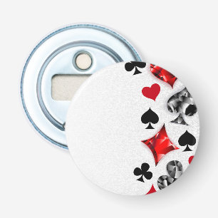 Poker Player Spelare spelar kort Kostym Las Vegas Flasköppnare