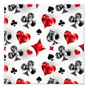 Poker Player Spelare spelar kort Kostym Las Vegas Fototryck