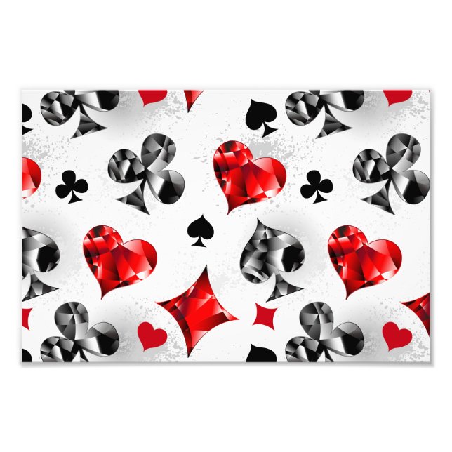 Poker Player Spelare spelar kort Kostym Las Vegas Fototryck (Framsidan)
