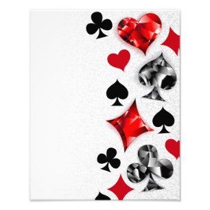 Poker Player Spelare spelar kort Kostym Las Vegas Fototryck