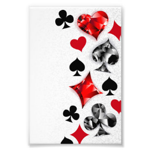 Poker Player Spelare spelar kort Kostym Las Vegas Fototryck