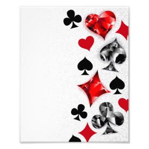 Poker Player Spelare spelar kort Kostym Las Vegas Fototryck