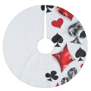 Poker Player Spelare spelar kort Kostym Las Vegas Julgransmatta Borstad Polyester