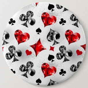 Poker Player Spelare spelar kort Kostym Las Vegas Knapp