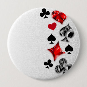 Poker Player Spelare spelar kort Kostym Las Vegas Knapp