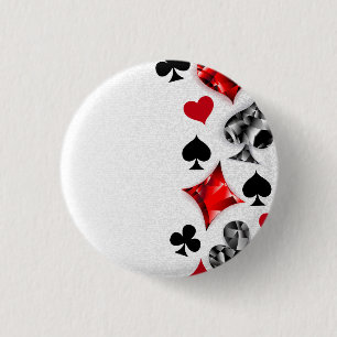 Poker Player Spelare spelar kort Kostym Las Vegas Knapp