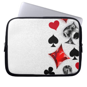Poker Player Spelare spelar kort Kostym Las Vegas Laptop Fodral