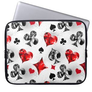 Poker Player Spelare spelar kort Kostym Las Vegas Laptop Fodral