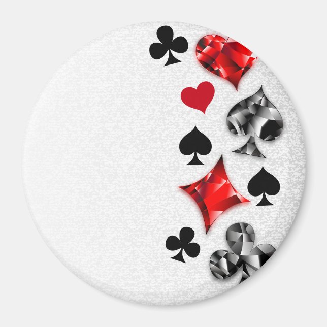 Poker Player Spelare spelar kort Kostym Las Vegas Magnet (Framsidan)