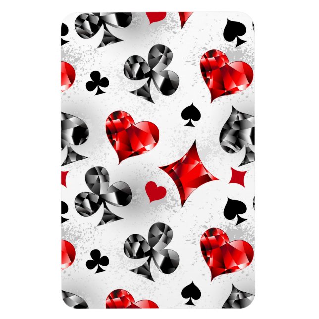 Poker Player Spelare spelar kort Kostym Las Vegas Magnet (Vertikal)